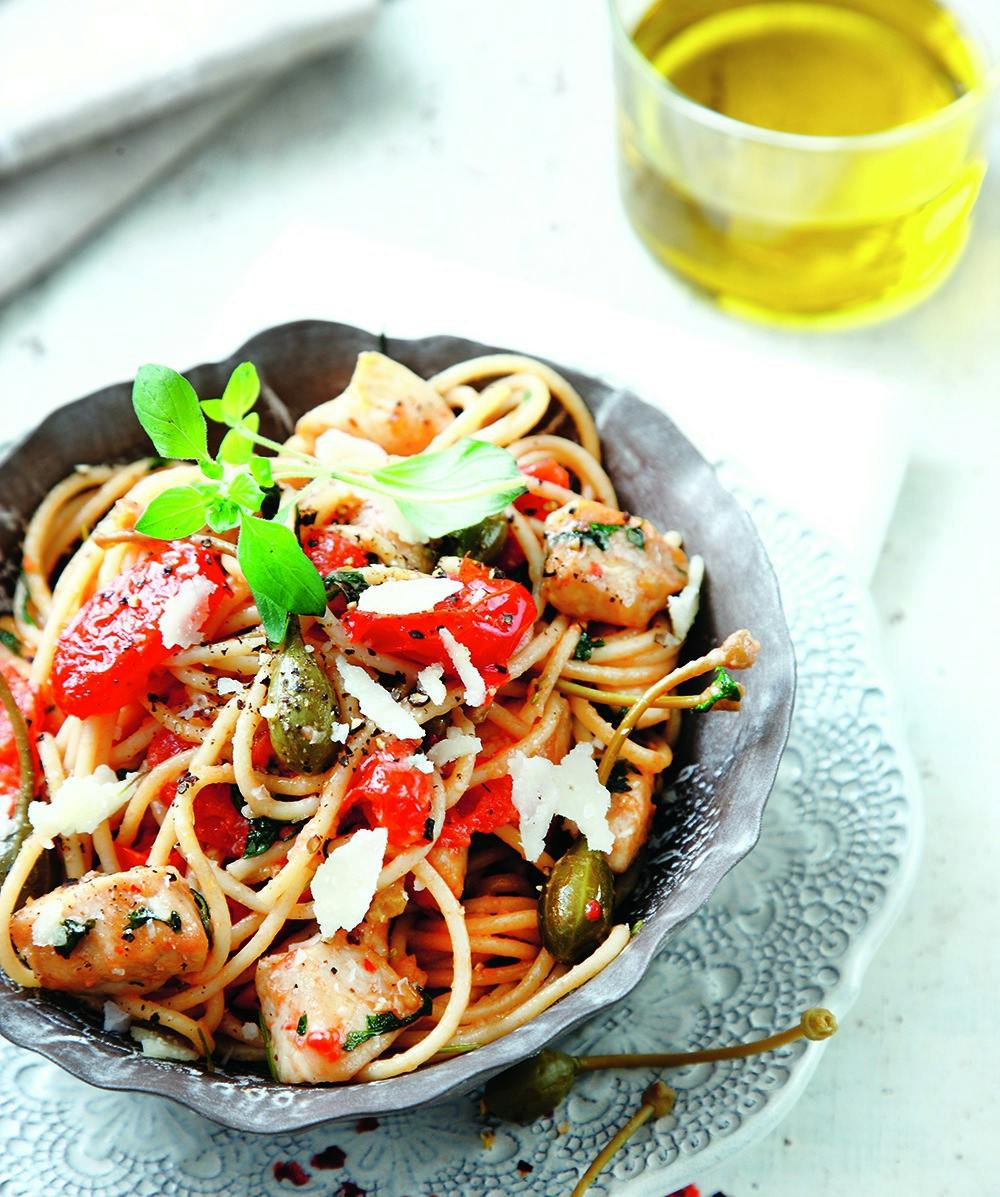 Kyllingpasta med kapers